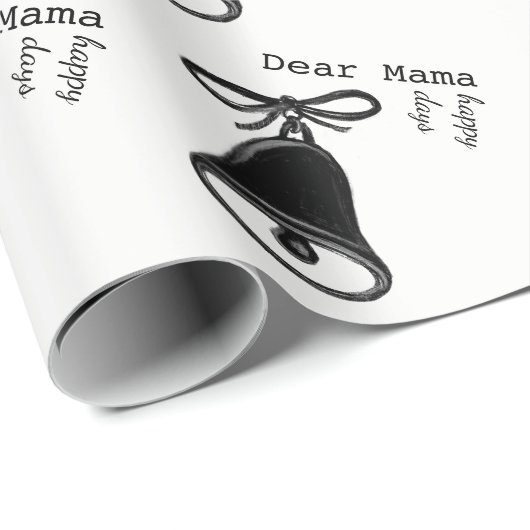 Zwart-wit kerst cadeaupapier (Rol Hoek)