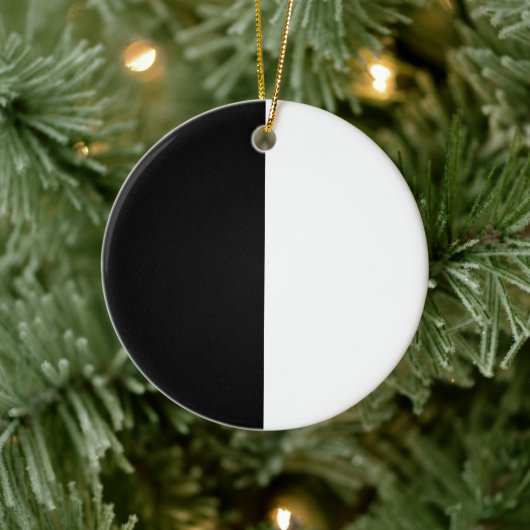 Zwart-wit  kerst keramisch ornament (Boom)