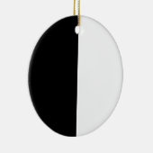 Zwart-wit  kerst keramisch ornament (Rechts)