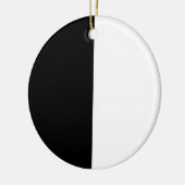 Zwart-wit  kerst keramisch ornament (Links)