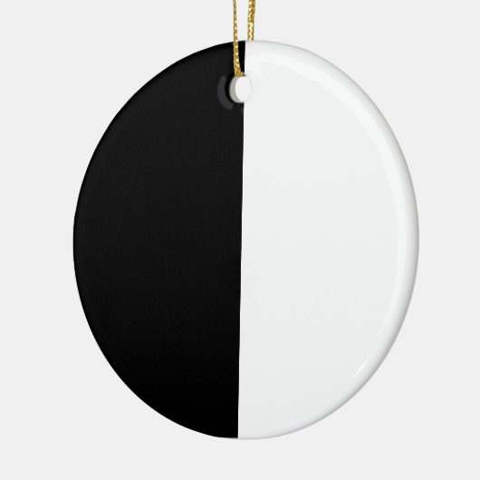 Zwart-wit  kerst keramisch ornament (Links)