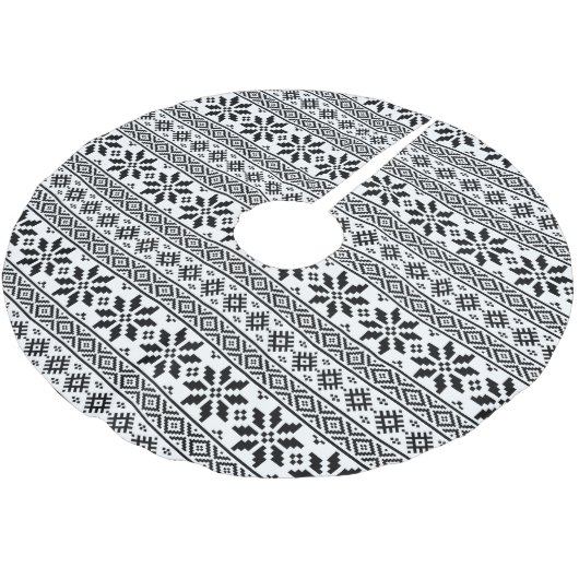 Zwart-wit kerst kerstboom rok (Gekanteld)