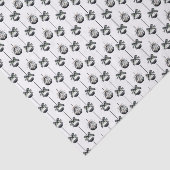 Zwart Wit Kerst Ornament Tissuepapier (Detail)