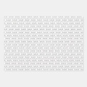 Zwart-wit Kerst Wrapping Papier Set van 3 Inpakpapier Vel (Voorkant)