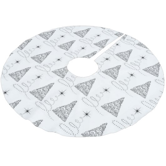 ZWART & WIT KERSTBOMEN KERSTBOOM ROK (Gekanteld)