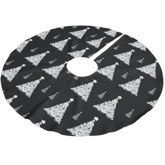 ZWART & WIT KERSTBOMEN KERSTBOOM ROK (Gekanteld)