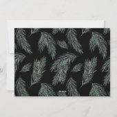 Zwart & Wit Kerstboom Lettering Foto Feestdagenkaart (Achterkant)