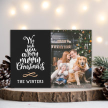 Zwart & Wit Kerstboom Lettering Foto