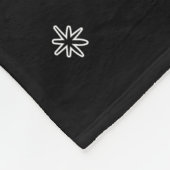 Zwart-wit kerstboompatroon fleece deken (Hoek)