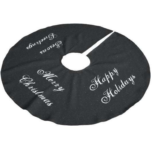 Zwart-wit kerstboomrok kerstboom rok (Gekanteld)