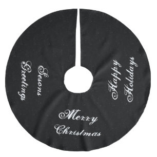 Zwart-wit kerstboomrok kerstboom rok