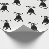 Zwart-wit kerstfeest cadeaupapier (Hoek)