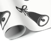 Zwart-wit kerstfeest cadeaupapier (Rol Hoek)