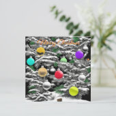 Zwart-wit kerstfeest en kleur (Staand voorkant)