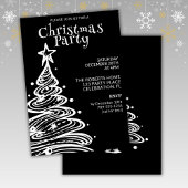 Zwart-wit kerstfeest kaart