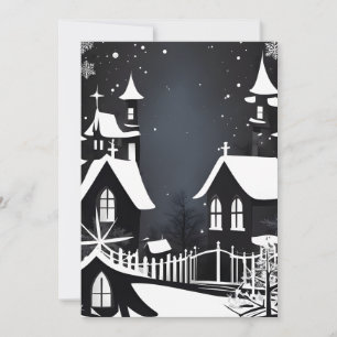 Zwart-wit Kerstkaart