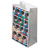Zwart-Wit Kerstkat Kerstmis Klein Cadeauzakje (Achterkant Gekanteld)