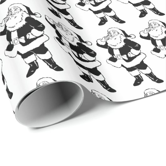 Zwart-wit kerstkerstkerstkerstkerstpapier cadeaupapier (Rol Hoek)