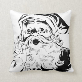 Zwart-wit kerstkussen kussen