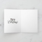  zwart-wit Kerstman Kerst Kaart (Binnen)