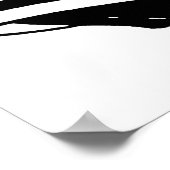  zwart-wit kerstman kunst poster (Hoek)