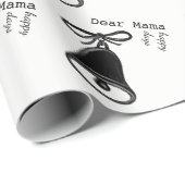 Zwart-wit Kerstmis Cadeaupapier (Rol Hoek)