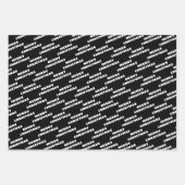 Zwart | wit | Kerstmis Inpakpapier Vel (Voorkant 2)