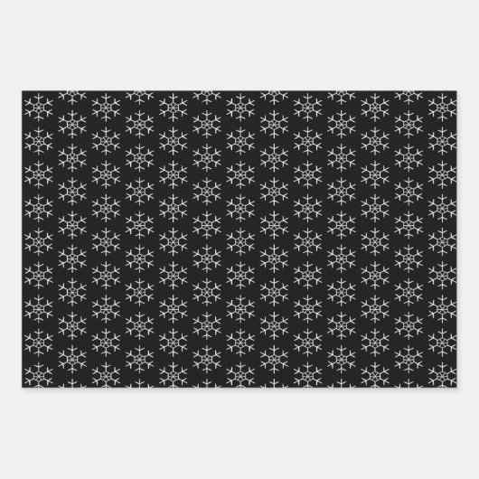 Zwart | wit | Kerstmis Inpakpapier Vel (Voorkant)