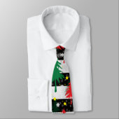 Zwart Wit Kerstmis Sneeuw Strepen Rood Groen Bomen Stropdas (Gebonden)