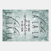 Zwart, wit, Kerstmis, Snowflake, Vakantiekst, Gift Inpakpapier Vel (Voorkant 3)