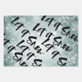 Zwart, wit, Kerstmis, Snowflake, Vakantiekst, Gift Inpakpapier Vel (Voorkant)