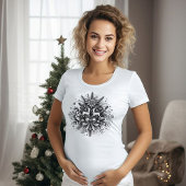 Zwart-wit kerstontwerp t-shirt