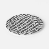 Zwart-wit kerstpapier Bord (Gekanteld)