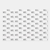 Zwart-wit kerstpapier inpakpapier vel (Voorkant 3)