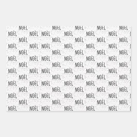 Zwart-wit kerstpapier inpakpapier vel (Voorkant 3)