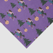 Zwart-wit kerstpapier voor meisjes tissuepapier (Detail)