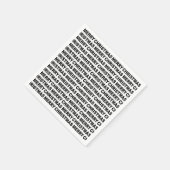 Zwart-wit kersttypografie Papier Napkin Servet (Hoek)
