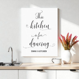 Zwart Wit Keuken Decor Grappig Quote Canvas Print