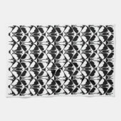 Zwart-wit keukenhanddoek met vleermuis (Horizontaal)