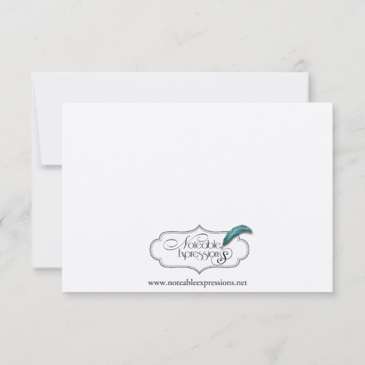 Zwart-wit Key Bruiloft Save the Date (Achterkant)