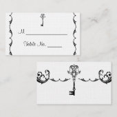 Zwart-wit Key Trouwplaats Kaarten Plaatskaartje (Voorkant / Achterkant)