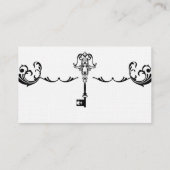 Zwart-wit Key Trouwplaats Kaarten Plaatskaartje (Achterkant)