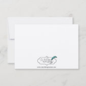 Zwart-wit Key Wedding Response Kaart (Achterkant)