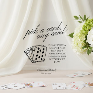 Zwart-wit Kies een Kaart Elke Kaart Guestbook Acryl Bord