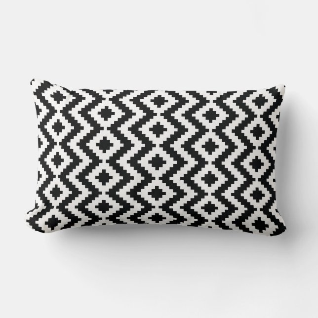 Zwart-wit Kilim Pillow Kussen (Voorkant)