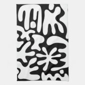 Zwart-wit Kismet keukenhanddoeken (Verticaal)