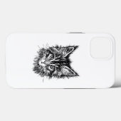 Zwart-wit kitten gezicht Case-Mate iPhone case (Achterkant (horizontaal))