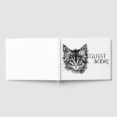 Zwart-wit kitten gezicht gastenboek (Volledig)