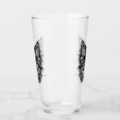 Zwart-wit kitten gezicht glas (Links)