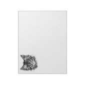 Zwart-wit kitten gezicht notitieblok (Linkerzijde)